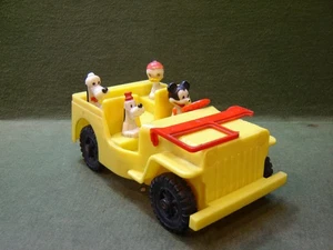 Vintage Marx Plastic WILLYS Jeep with Disney Characters Mickey Pluto Goofy Etc - Picture 1 of 13