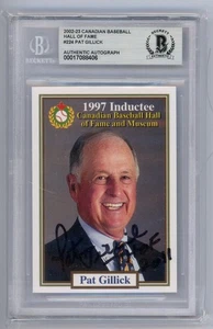 Pat Gillick signierte Autogrammkarte Canadian Baseball Hall of Fame mit HOF 2011 - Beckett - Bild 1 von 2