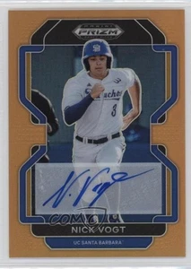 2022 Panini Prizm Draft Picks Neon Orange Prizm Auto /20 Nick Vogt #PDP210 Auto - Picture 1 of 3