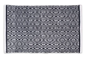 Rug Area Rugs 2x5 Ft Navy Cotton Diamond for Livingroom Bedroom Washable RagR... - Foto 1 di 8