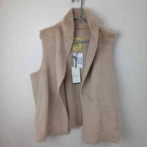 Joules Faux Fur Lined Gilet Size UK 16 Beige BNWT WRDC - Picture 1 of 7