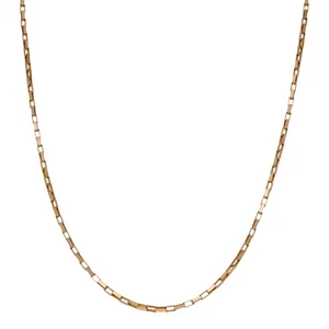 Pre-Owned 9ct Yellow Gold 24" Paper Link Chain Necklace 610mm(24") 9ct gold F... - Picture 1 of 1