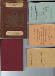 JUDAICA BRITISH PALESTINE 5 DOKUMENTE 1930 - 1940er Jahre - Bild 1 von 7