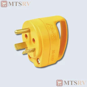 Enchufe de repuesto CAMCO RV 30A - MINI EXTREMO MACHO - Empuñadura eléctrica amarilla 125V - #55283 - Imagen 1 de 1