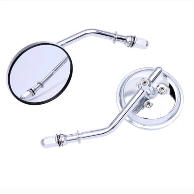 Espejos retrovisores redondos cromados para motocicleta Harley Davidson Dyna Electra Glide Foto 1 de 4