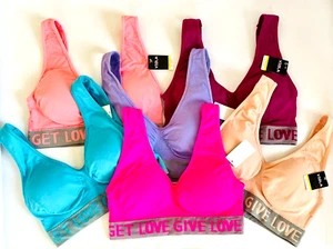 3Pack Sport Bra Seamless Wire Free Weight Support Tank Sports Yoga Sleep 31 S/M - Picture 1 of 12