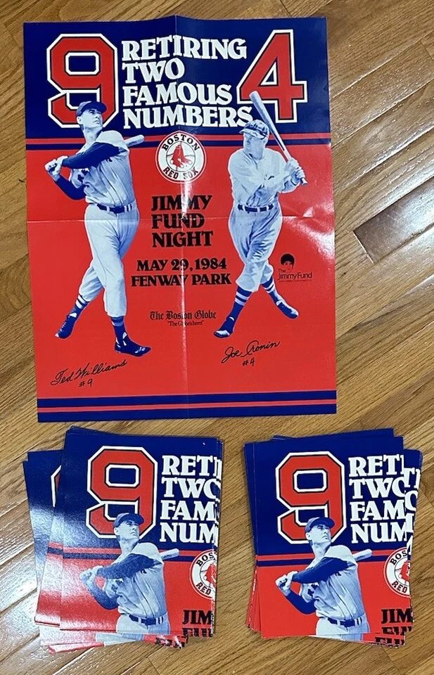 Lote de 50 pósters a color Ted Williams/Joe Cronin Boston Red Sox 1984 17x22 casi nuevos Foto 1 de 1