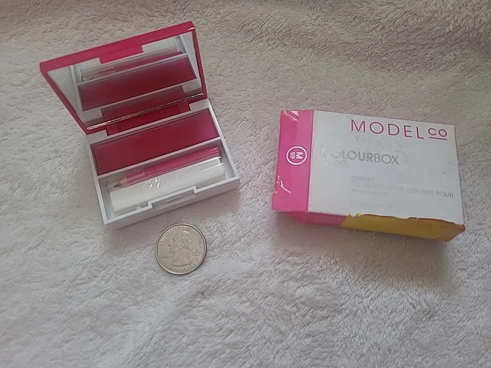 Model Co Colour Box Gloss Kit With Pencil And Brush Cherry New Discontinued Rare - Image 1 of 4