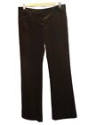Theory Size 10-12 Chocolate Brown Luxe Velvet Bootcut Dressy Pants