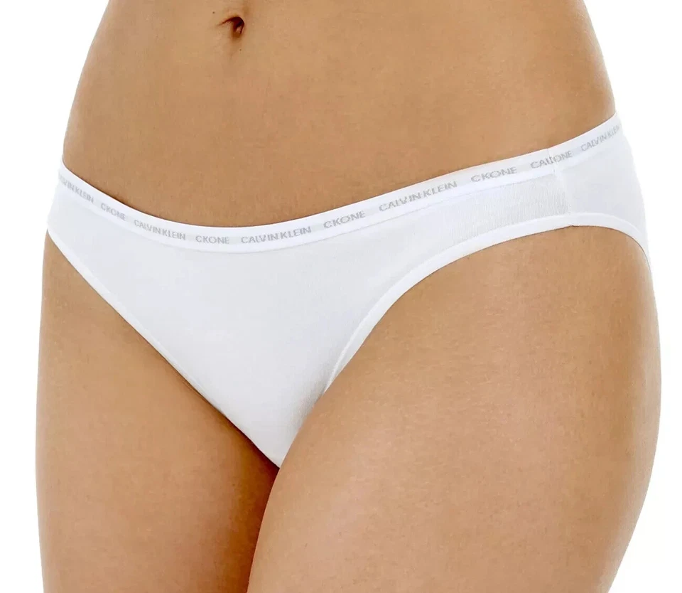 Calvin Klein Women's CK One Cotton Bikini QD3785 Size L White