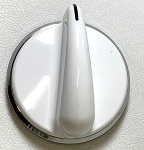 GE Waschmaschinenknopf passend für GE 175D3296P001 WH01X10460 weiß silber Ersatzknopf - Bild 1 von 6