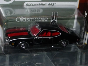 RACING CHAMPIONS 1969 OLDS 442 OLDSMOBILE MUSCLE CAR -Black w/Red Stripes, MIP - Picture 1 of 3