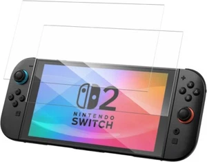 2x Nintendo Switch 2 Screen Protectors 9H Anti-Scratch Clear Tempered Glass 2025 - Picture 1 of 8