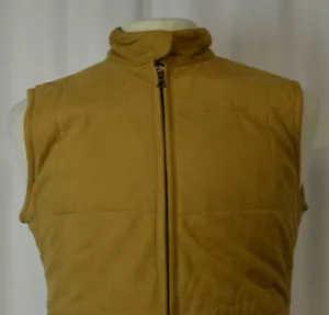 Bally Sz 44 Tan Full Zip Vest Buttery Soft Italy Lined Pockets Panels High Neck - Picture 1 of 12