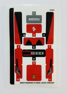 LEGO STICKERBOGEN NUR FERRARI F8 TRIBUTO 76895 NEU für Set 76895STK01 - Bild 1 von 2