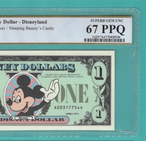 1 $ 1987A Disney Dollar Mickey PCGS 67PPQ - Bild 1 von 3