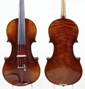 Oil Varnish! A Strad Violin 4/4 Copy! #8491 Strong loud Tone - Picture 1 of 6