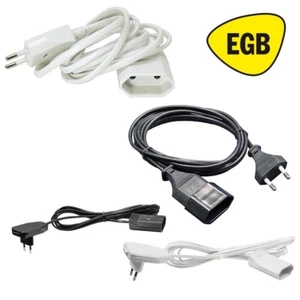 EURO-VERLÄNGERUNG Eurostecker Winkelstecker Schalter Verlängerung 2-5m Kabel - Bild 1 von 11