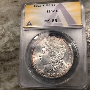 1902 Silver Morgan Dollar MS63 - Picture 1 of 2