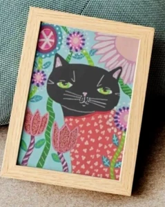 Buy 2 Get the 3rd FREE, 11 x 14, Art PRINTS, Wall Art, Cat Art Print, Naive Art - Picture 1 of 3