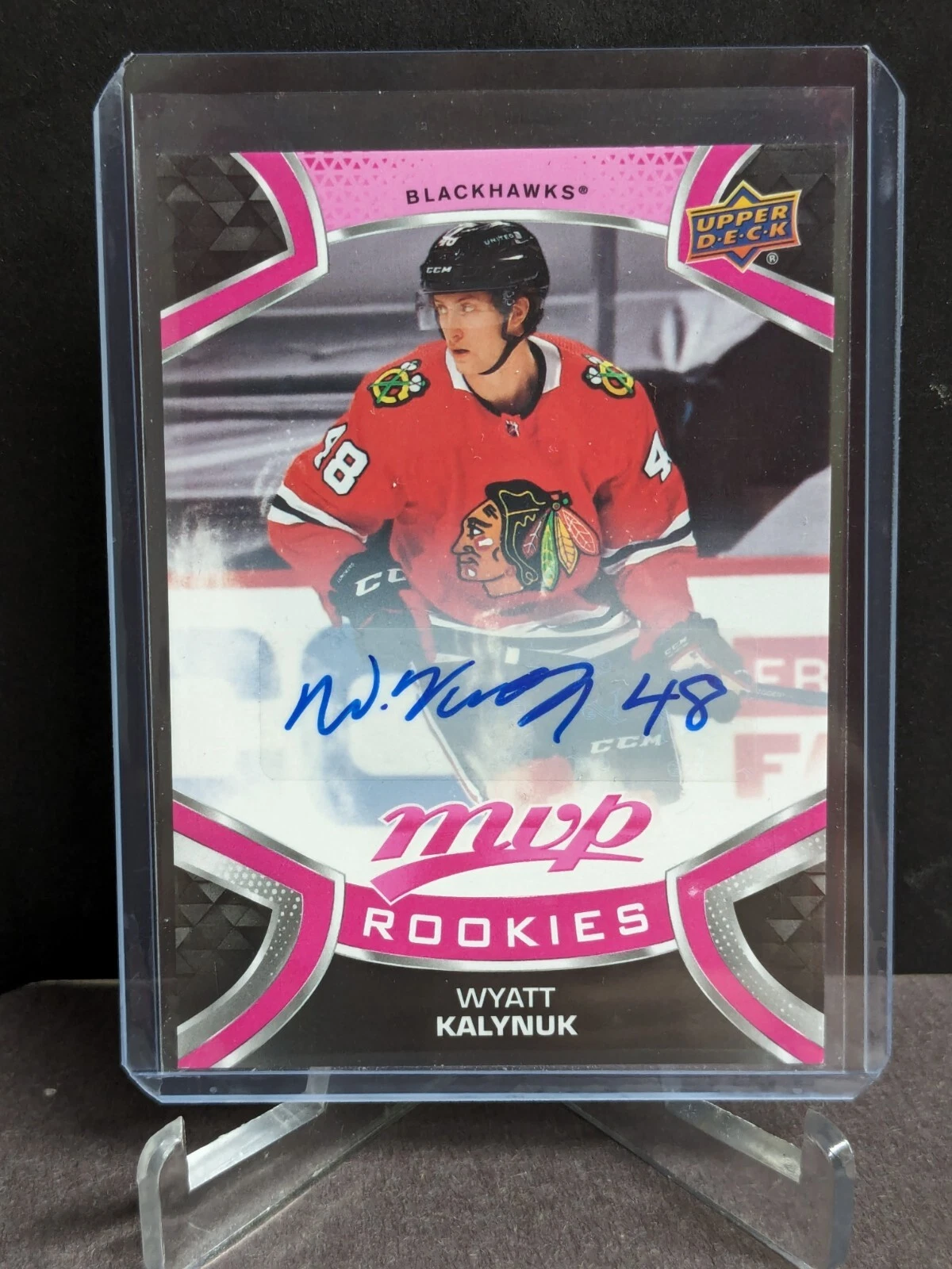 21-22 Upper Deck MVP Magenta #222 Wyatt Kalynuk RC Autograph