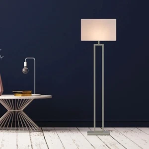 Floor Lamp Modern Silver 61" Standing E26 Base with Brushed Nickel Finish - Picture 1 of 9