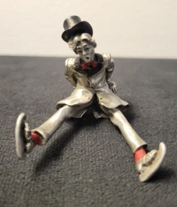 Hudson Pewter Villagers Freddy Fallen Figur Skater #4206 - 1987 - Bild 1 von 5