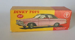 Repro Box Dinky Nr.137 Plimouth Fury Convertible - Imagen 1 de 1