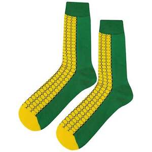 NWT Big Corn Cob Dress Socks Novelty Men 8-12 Multicolor Crazy Fun Sockfly