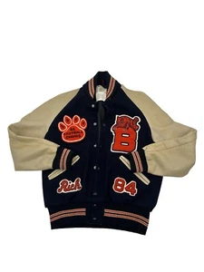 VTG Varsity Letterman Football Brighton Bengals Grunge 80,s Football Patches L - Picture 1 of 15