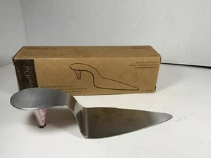 Pampered Chef Pink Zebra High Heel Cake Server New - Picture 1 of 4