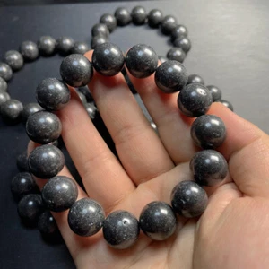 15mm 1pcs TOP Genuine Rare Natural Japanese Mount Fuji Volcano rock bracelet  - Picture 1 of 11