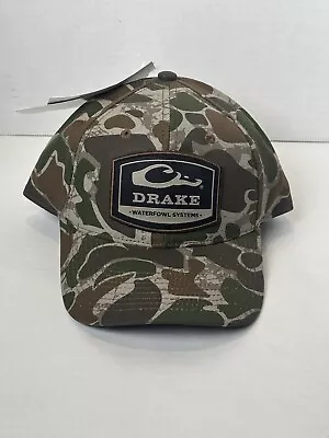 Drake Waterfowl 6-Panel Camo Badge Cap Camouflage Deer Duck Hunting - Imagem 1 de 4
