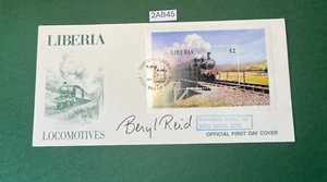 2AB45 Liberia Locomotives 1988 First Day Cover Signed by - Beryl Reid OBE - Imagen 1 de 4