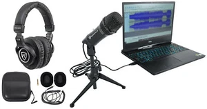 Rockville Z-STREAM Live Streaming USB Computer Microphone Mic+Stand+Headphones - Picture 1 of 12