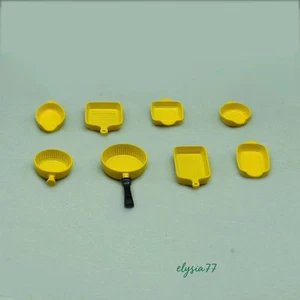 Sartenes para casa de muñecas escala 1:12 8 piezas herramientas platos de carne plato mini cocina miniaturas - Imagen 1 de 11