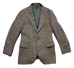 Polo Ralph Lauren Blazer Sportcoat Size 14/16 Youth Brown Tweed Wool Vintage - Picture 1 of 8