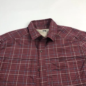 REI Large Red EUC Vented Shirt Fishing Hiking Outdoors Men's - Picture 1 of 5