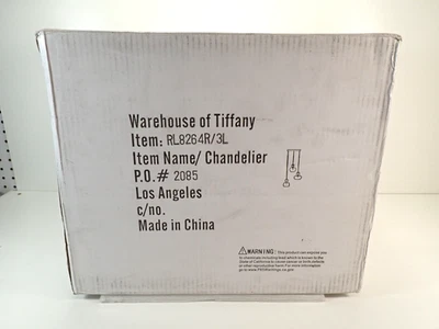 Araña cascada Warehouse Of Tiffany RL8264R3L Beveen 17" 3 luces, negra Foto 1 de 4