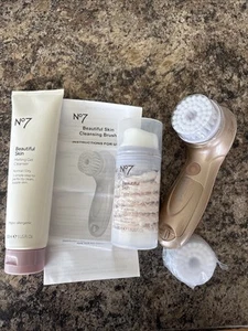 No 7 Deluxe Cleanse Collection ~ Beautiful Skin Cleansing Brush Open Box - Picture 1 of 6