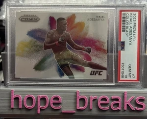 2023 Panini Prizm UFC Israel Adesanya Color Blast Gem Mint PSA 10 - Picture 1 of 2