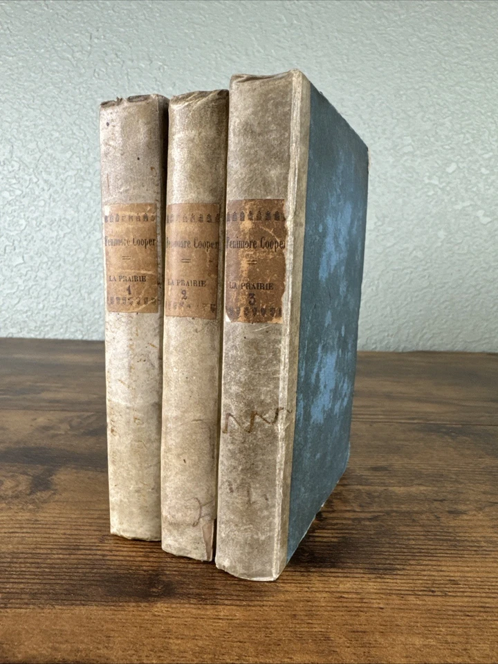 LA PRAIRIE, A TALE 1827 1ST FRENCH ED. BY JAMES FENIMORE COOPER ORIG. BOARDS+MAP - Image 1 of 4