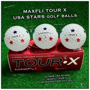 Maxfli Tour X USA Stars Golf Balls -  NEW Sleeve - 3 LIMITED EDITION Golf Balls - Picture 1 of 2
