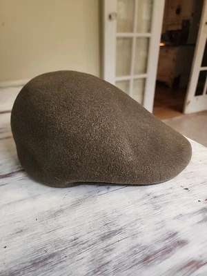 Vintage Men’s Kangol Sz XL Seamless Wool 507 Army Green Y2K Hat - Изображение 1 из 4