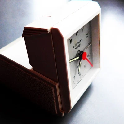 " Junghans " Travel Alarm Clock White,Quartz,Flawless Function,Inklus. Battery - Image 1 of 4