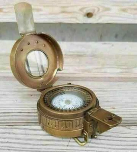 Antique Vintage Brass Solid Kelvin & Hughes 1917 Brunton Compass Handmade gift - Picture 1 of 4