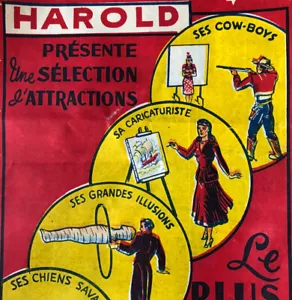 Harold présente une sélection d'attractions — affichette lithographiée — 1940. - Picture 1 of 8