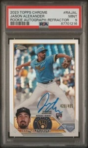 2023 TOPPS CHROME JASON ALEXANDER RC AUTO REFRACTOR /499 PSA 9 MINT - Picture 1 of 2