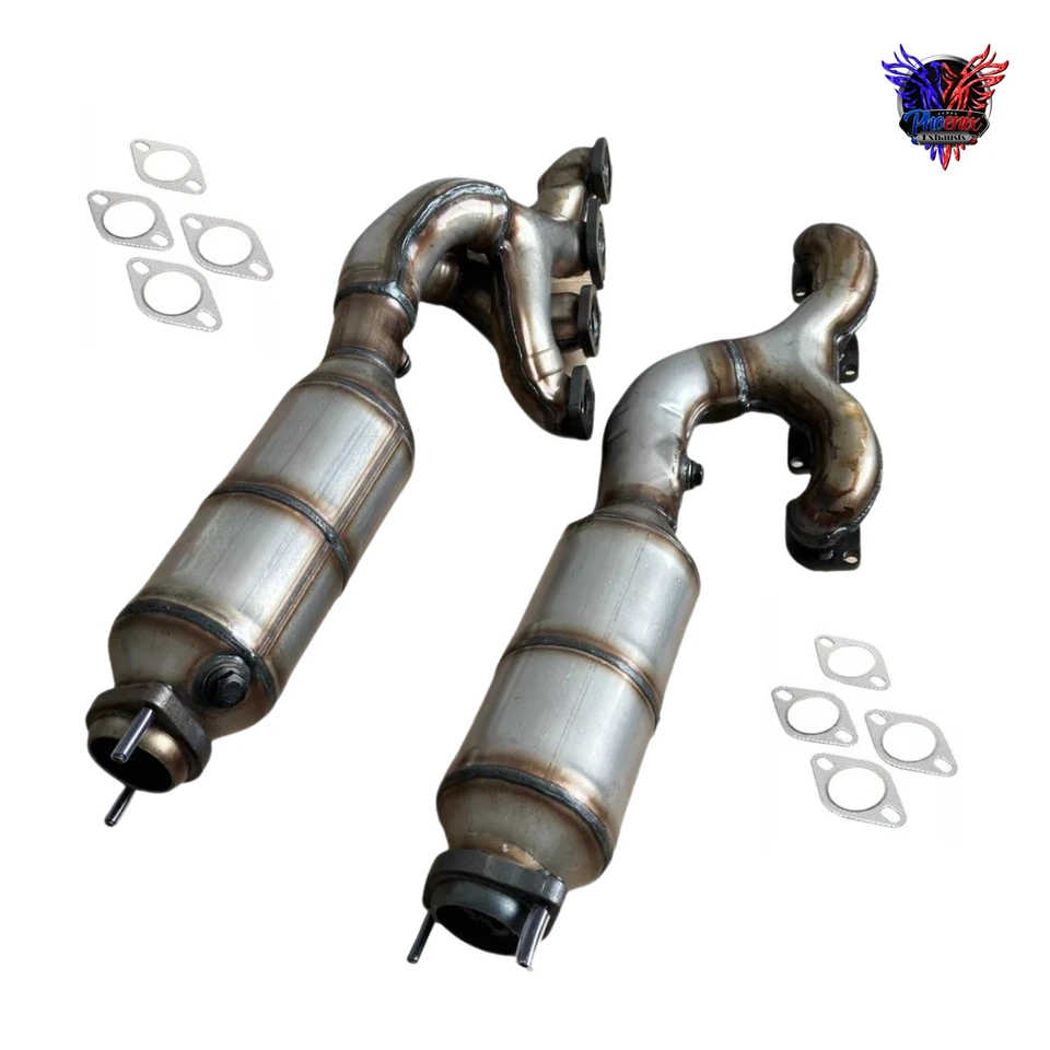Fits 2006-2010 BMW 550I 650I 4.8L V8 Left and Right Manifold Catalytic Converter - Imagem 1 de 4