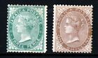 JAMAICA Queen Victoria 1870-73 3d.& One Shilling Wmk Crown CC SG 10 & SG 13 MINT